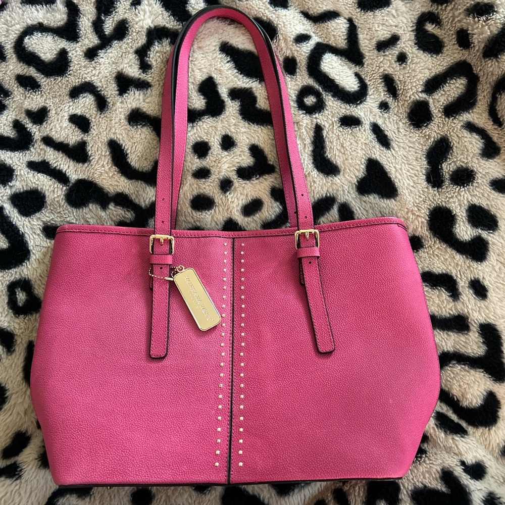 Montana West Pink Leather Tote Bag